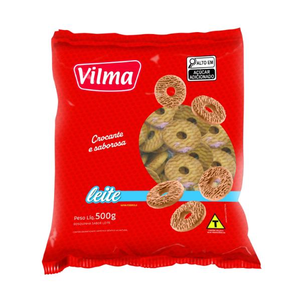 ROSQUINHA VILMA 500G LEITE