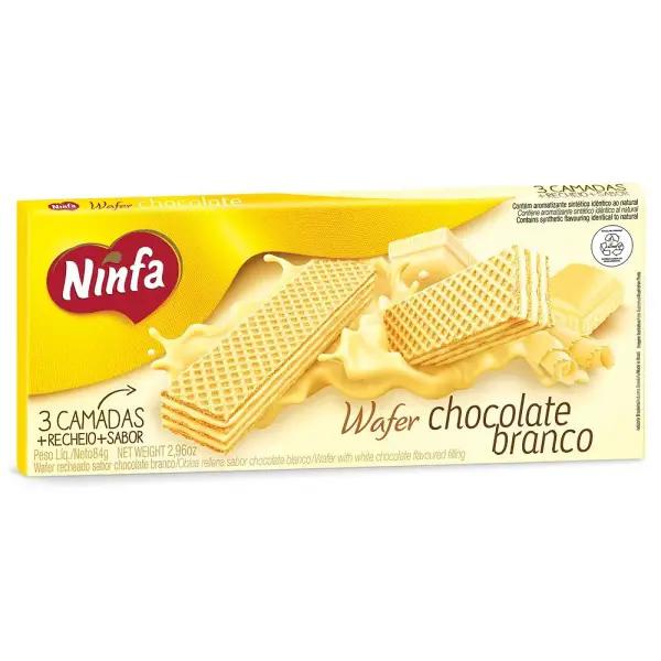 WAFER NINFA 84G CHOCOLATE BRANCO