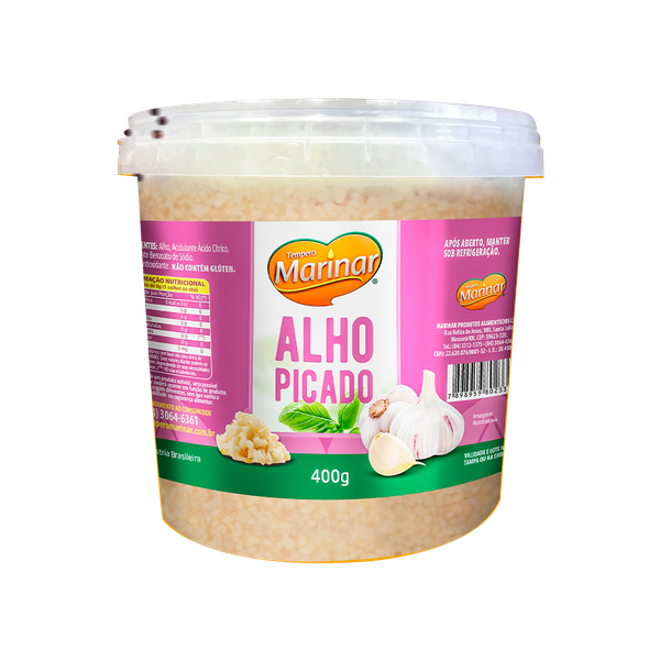 ALHO PICADO SEM SAL MARINAR 400G