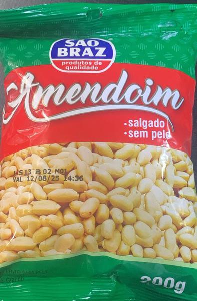 AMENDOIM TORRADO SEM PELE SAO BRAZ 200G