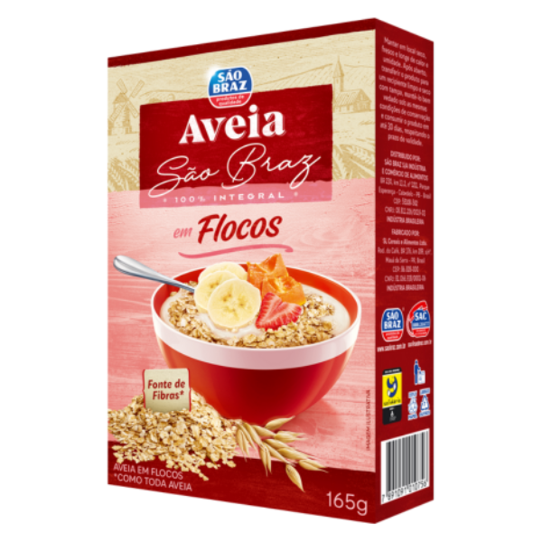 AVEIA EM FLOCOS SAO BRAZ 165G