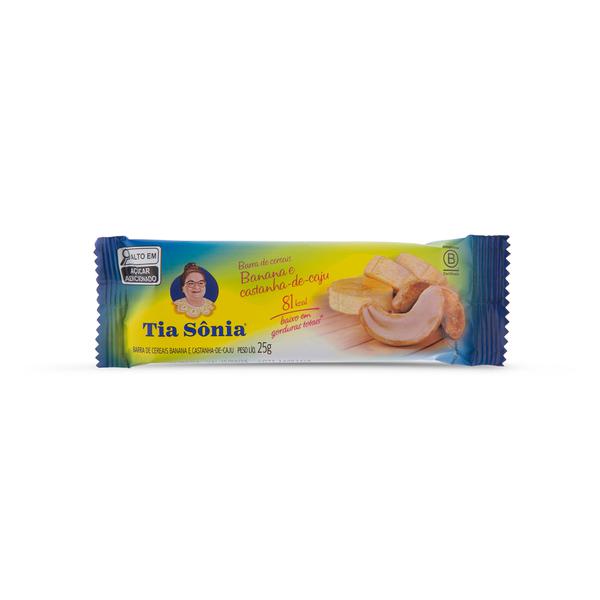 BARRA CEREAL TIA SONIA BAN E C CAJU 20G