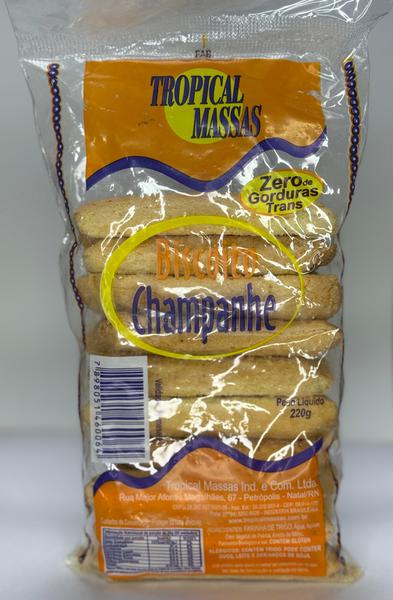 BISC CHAMPANHE TROPICAL MASSAS 220G