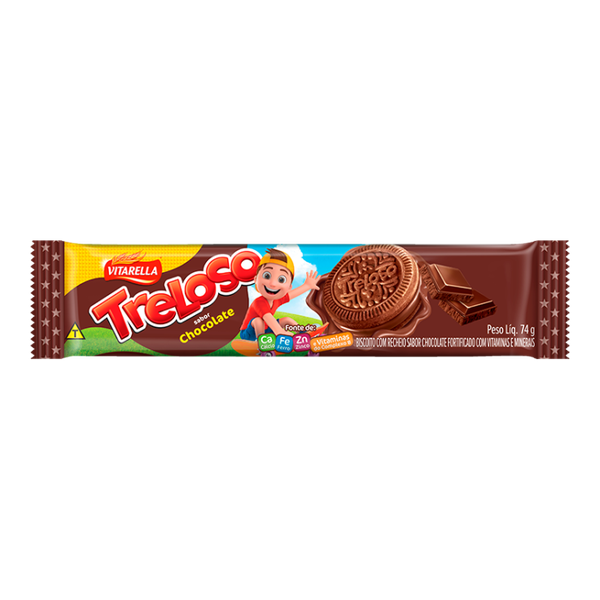 BISC RECHEADO TRELOSO CHOCOLATE 74G
