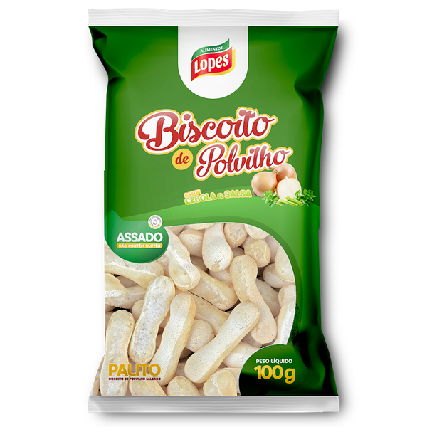 BISCOI POLVILHO CEBOLA E SALS LOPES 100G
