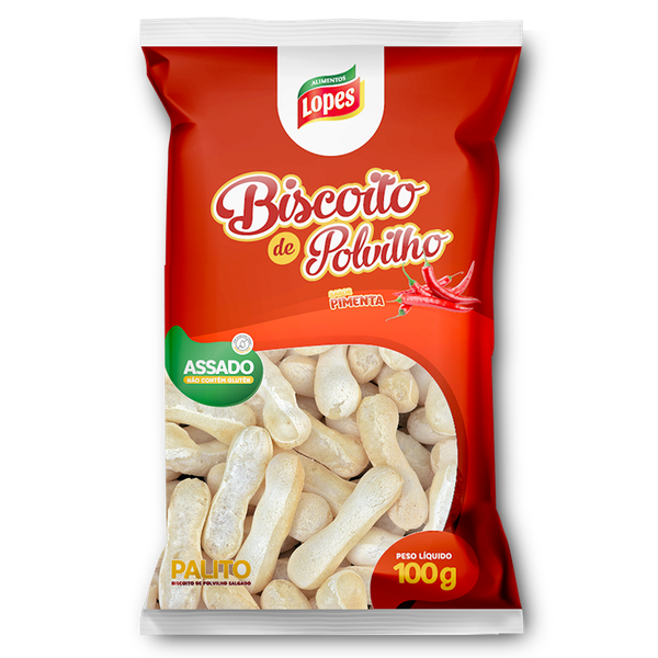 BISCOITO DE POLVILHO PIMENTA LOPES 100G