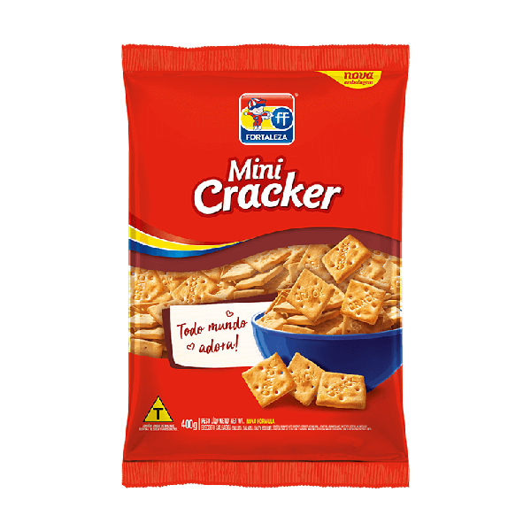 BISCOITO FORTALEZA SALGADO MINI CRACKER 400G
