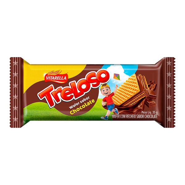 BISCOITO WAFER TRELOSO CHOCOLATE VITARELLA 35G