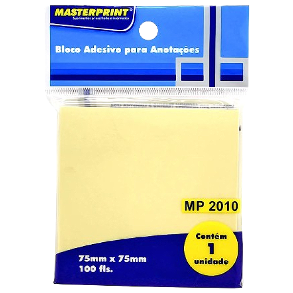 BLOCO ADESIVO AMARELO MASTERPRINT