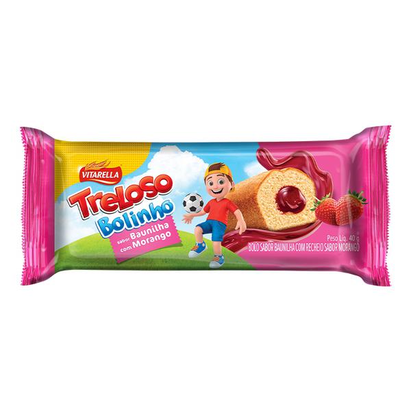 BOLINHO TRELOSO BAUNILHA  MORANGO VITARELLA 40G