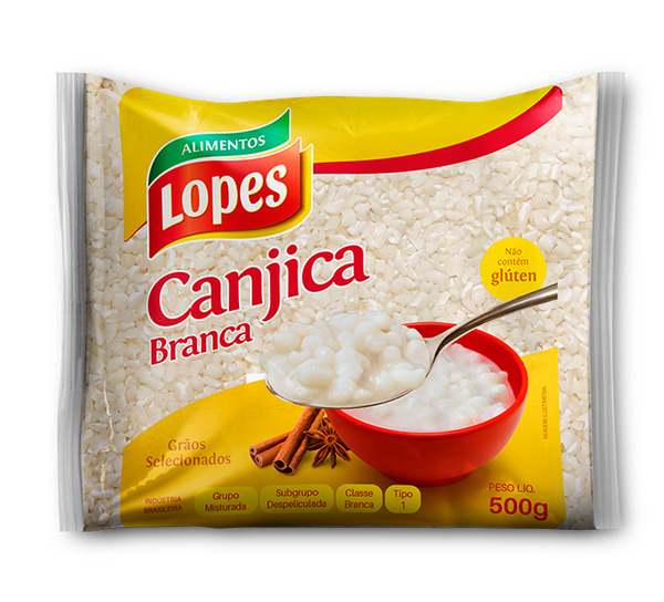 CANJICA DE MILHO BRANCO LOPES 500G