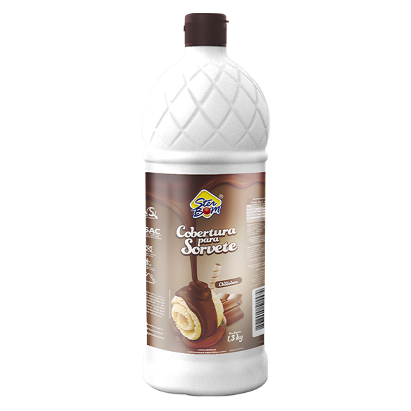 COBERTURA PARA SORVETE CHOCOLATE STER BOM 1,3KG