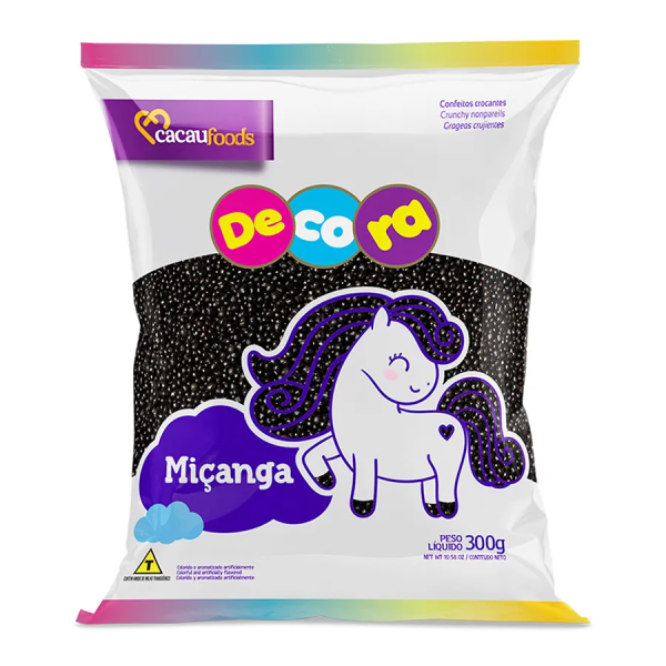 CONFEITO MICANGA PRETO DECORA 300G