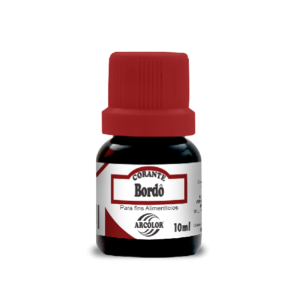 CORANTE LIQ 10ML VERMELHO BORDO ARCOLOR