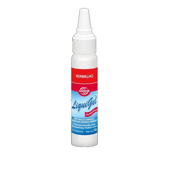 CORANTE LIQUIGEL 60G VERMELHO ARCOLOR CX