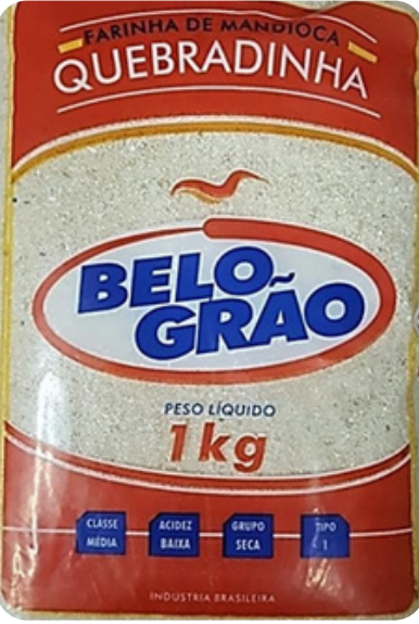 FARINHA MANDIOC QUEBRADINH BELO GRAO 1KG