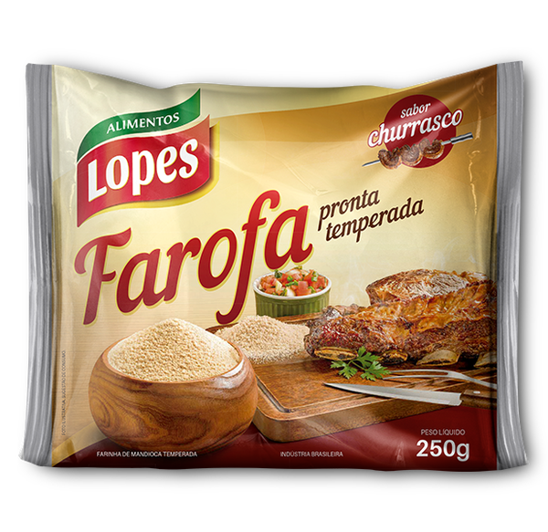 FAROFA PRONTA TEMPERADA CHURRASCO ALIMEN