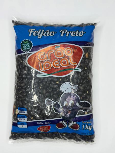 FEIJAO PRETO GRAO IDEAL TIPO1 1KG