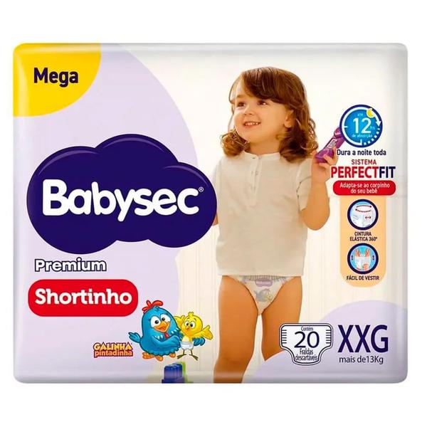 FRALDA BABYSEC GAL PINT SHORT M XXG 16UN