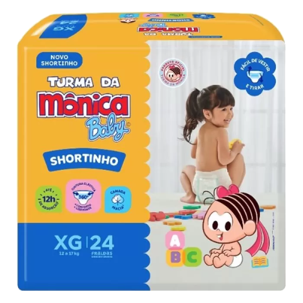 FRALDA SHORT TURM D MONICA JUMBO XG 24UN