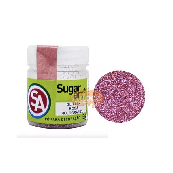 GLITTER P/ DECOR ROSA HOLO GH4 SUGAR 5G
