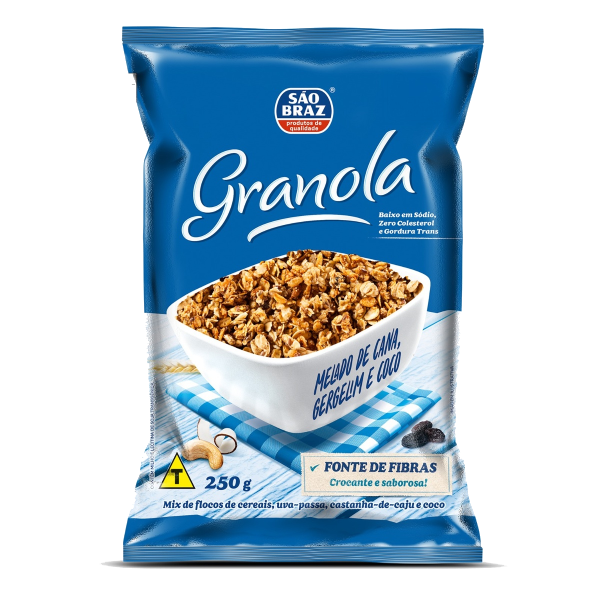 GRANOLA SAO BRAZ MELADO DE CANA 250G