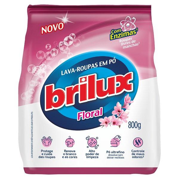 LAVA ROUPAS EM PO FLORAL BRILUX PC 800G