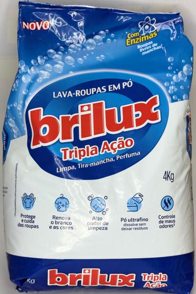 LAVA ROUPAS EM PO TP ACAO BRILUX PC 4KG
