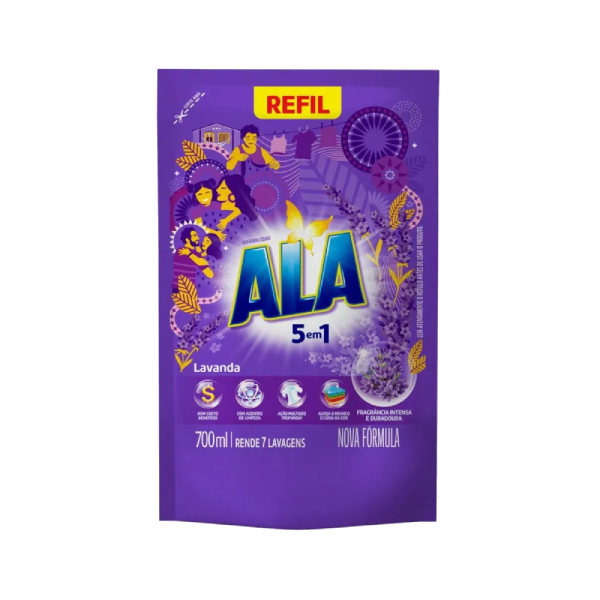 LAVA ROUPAS LIQUIDO ALA LAVANDA 700ML