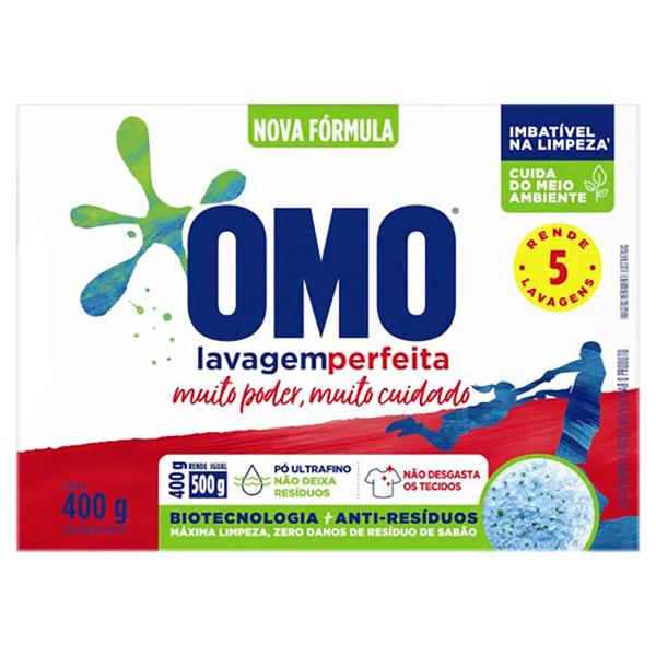 LAVA ROUPAS PO OMO LAVAGEM PERF CX 400G