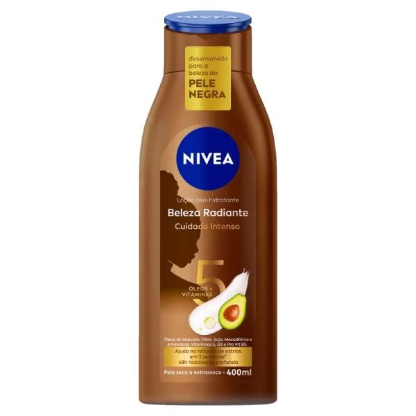 LOCAO DEO HIDRAT NIVEA BELEZA RADI 400ML