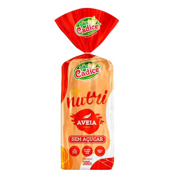 PAO DE FORMA CADICE AVEIA SEM ACUCAR 300