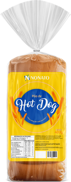 PAO HOT DOG NONATO 400G
