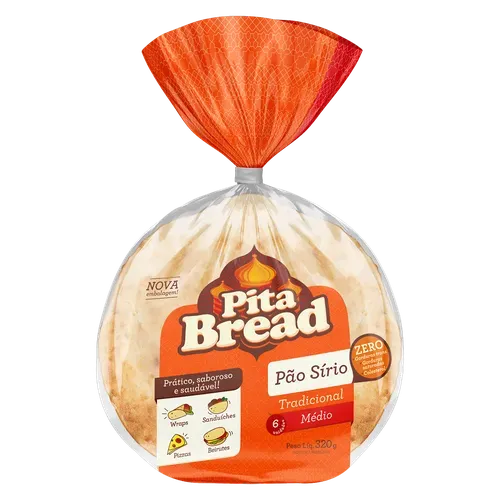 PAO TORTILHA TRADICIONAL PITA BREAD 180G