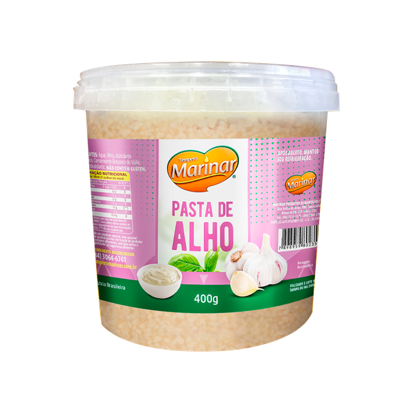 PASTA DE ALHO SEM SAL MARINAR 400G