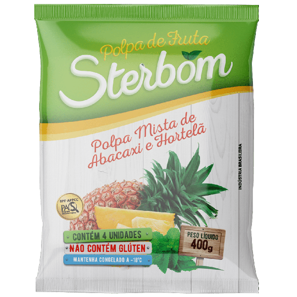 POLPA DE ABACAXI E HORTELA STERBOM 400G