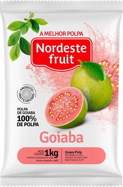 POLPA DE FRUTA GOIABA NORDESTE FRUIT 1KG