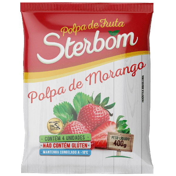 POLPA DE MORANGO STERBOM 400G
