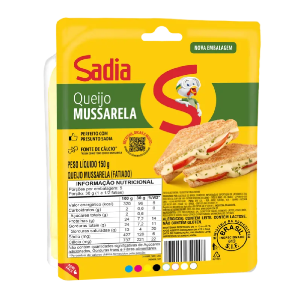 QUEIJO MUSSARELA FATIADO SADIA 150G