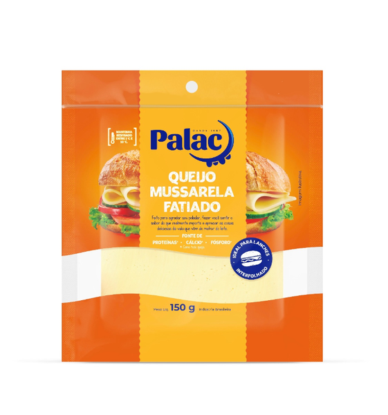 QUEIJO MUSSARELA PALAC FATIADO 150G