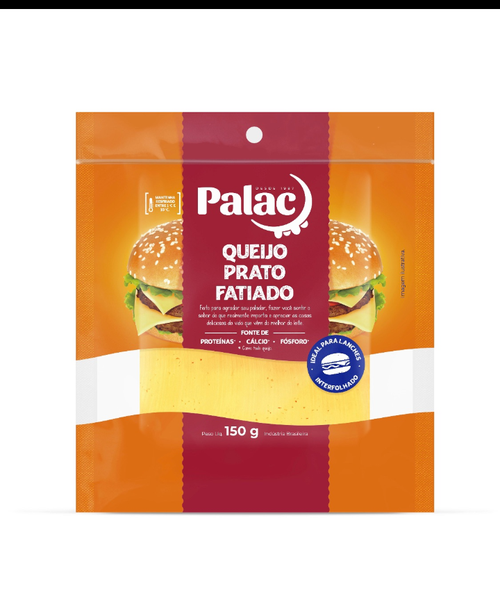 QUEIJO PRATO PALAC FATIADO 24X150G