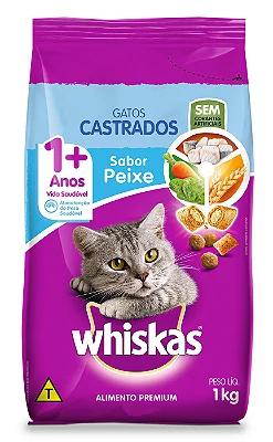 RAÇÃO WHISKAS CARNE CASTRADO KG