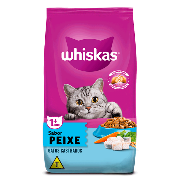 RAÇÃO WHISKAS PEIXE CASTRADO KG