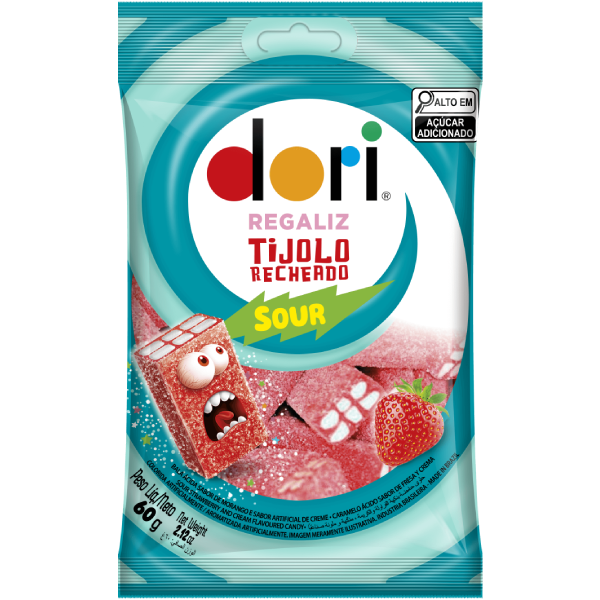 REGALIZ RECHEADO TIJOLO DORI 60G