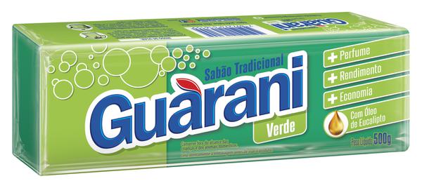SABAO EM BARRA GUARANI COMUM VERDE 500G