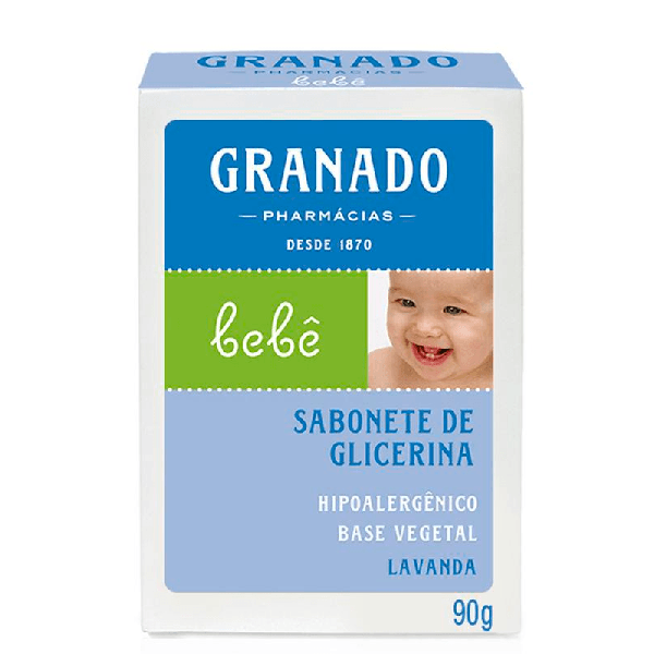 SABONETE GRANADO GLICERINA BEBE LAVANDA 90G