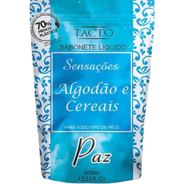 SABONETE LIQ ALGODAO CEREAIS TACTO 400ML