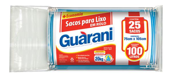 SACO PAR LIXO GUARANI 100L ROLO
