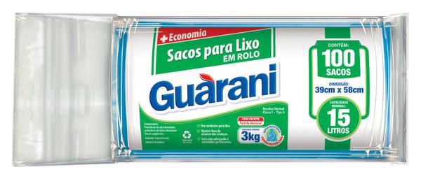 SACO PAR LIXO GUARANI 15L ROLO