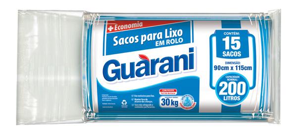 SACO PAR LIXO GUARANI 200L ROLO